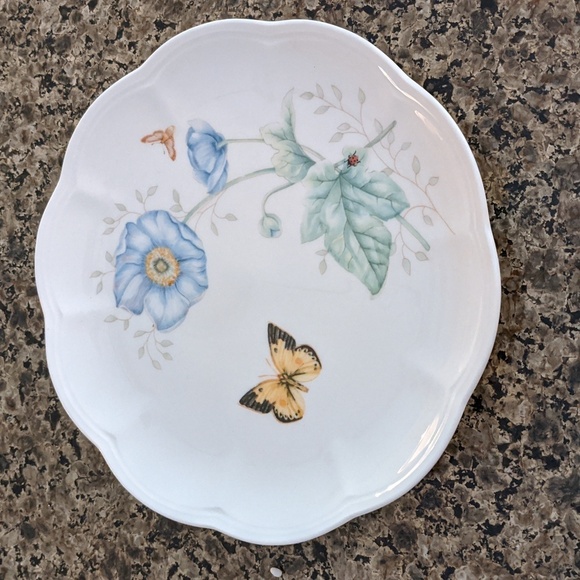 Lenox Other - LENOX salad plate Butterfly Meadow Monarch ladybug flower spring Easter scallop